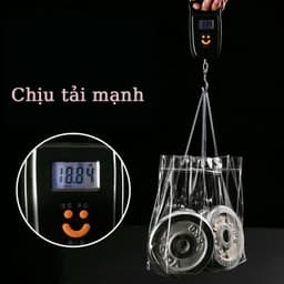 Túi Nhựa PVC Trong Suốt 2 Quai Nút Bấm 20x25x7cm và Túi Trong Suốt Đựng Bình Ly Giữ Nhiệt 5