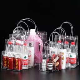 Túi Nhựa PVC Trong Suốt 2 Quai Nút Bấm 20x25x7cm và Túi Trong Suốt Đựng Bình Ly Giữ Nhiệt 7