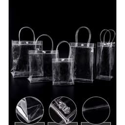 Túi Nhựa PVC Trong Suốt 2 Quai Nút Bấm 20x25x7cm và Túi Trong Suốt Đựng Bình Ly Giữ Nhiệt 9
