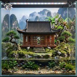 Mô hình nhà 1 mái in 3D - trang trí, deco tiểu cảnh, bán cạn, terrarium 4