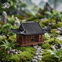 Mô hình nhà 1 mái in 3D - trang trí, deco tiểu cảnh, bán cạn, terrarium 5