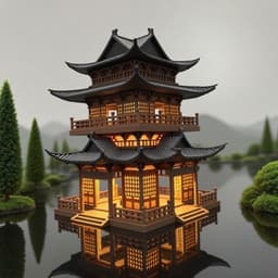 Mô hình nhà 3 tầng in 3D - trang trí, deco tiểu cảnh, bán cạn, terrarium 4
