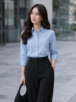 Áo sơ mi nữ Yody kiểu dáng regular classic essential vải lụa nến chống nhăn TRA - WOSH26A007 3