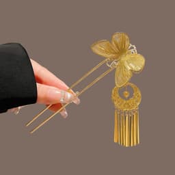 Trâm Cài Tóc Hồ Điệp Phong Cách Trung Hoa Đính Tua Rua Thanh Lịch Cho Nữ 7