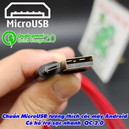 Cáp ANKER MicroUSB A7116 Sạc Nhanh Android QC 3.0 Dây Dù Dài 1.8m Chống Gãy 7