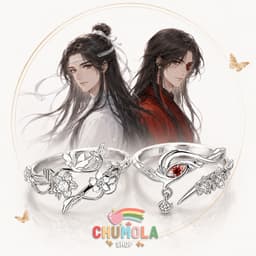Nhẫn Đôi Tạ Liên Hoa Thành Thiên Quan Tứ Phúc Đeo Couple Lẻ Chiếc manhua có thể điều chỉnh size 1