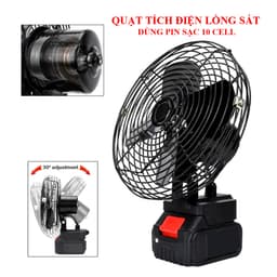 Quạt Lồng Sắt Tích Điện 2 Chế Độ Gió DIDOOGLT - Quạt Để Bàn 10 Cell Sử Dụng Liên Tục Nhiều Giờ 5