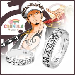 Nhẫn Kim Loại ONE PIECE nhân vật Luffy Law Ace Cosplay Đảo Hải Tặc Anime hot phong cách cá tính thời trang 2