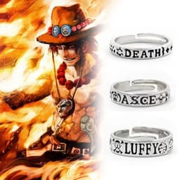 Nhẫn Kim Loại One Piece Luffy Law Ace Đảo Hải Tặc Anime Cosplay Phụ Kiện Thời Trang Cá Tính 3