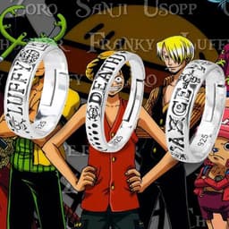 Nhẫn Kim Loại One Piece Luffy Law Ace Đảo Hải Tặc Anime Cosplay Phụ Kiện Thời Trang Cá Tính 4