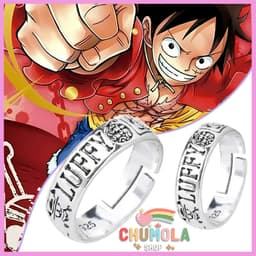 Nhẫn Kim Loại ONE PIECE nhân vật Luffy Law Ace Cosplay Đảo Hải Tặc Anime hot phong cách cá tính thời trang 1