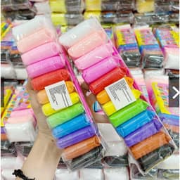 [ HÀNG AN TOÀN CHO BÉ ]Đất sét tự khô 12 màu an toàn, siêu nhẹ 3