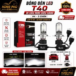 Bóng pha led bi cầu T40 ô tô xe máy 1