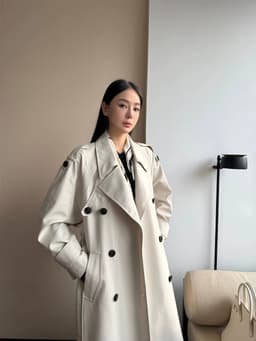 Áo Khoác Măng Tô Dài Nữ Cổ Vest Có Kèm Đai Thắt Eo Tôn Dáng Trẻ Trung Form Rộng Phong Cách Hàn Quốc Chali AZ809 6
