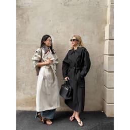 Áo Khoác Trench Coat Nữ Dáng Dài Cổ Vest Kèm Đai Tôn Dáng Sang Trọng Quyến Rũ Chali AZ809 1