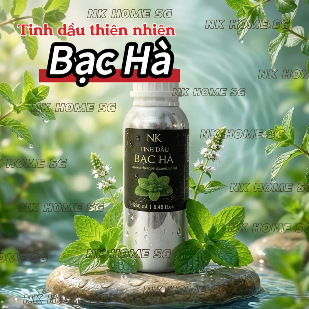 Tinh Dầu Bạc Hà Thiên Nhiên Dung Tích Lớn, Hương Thơm Mát Dịu Phù Hợp Spa, Yoga, Thiền Thư Giãn