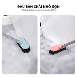 Chổi chà sàn nhà,sân,phòng tắm,chà vệ sinh,lông cứng hồng,xanh dùng cho gia đình 50x14cm 4