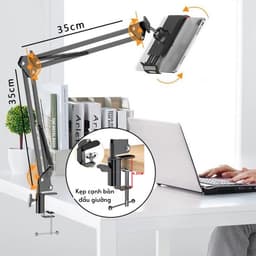 Giá đỡ Điện thoại, iPad , Kẹp Bàn, Gắn Đầu Giường, Xem Phim, Livestream 2