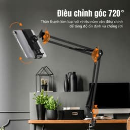 Giá đỡ Điện thoại, iPad , Kẹp Bàn, Gắn Đầu Giường, Xem Phim, Livestream 5