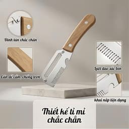 Dao Nạo Củ Quả 3 Trong 1, Dụng Cụ Bào Sợi, Gọt Vỏ, Mở Nắp Chai Đa Năng Lưỡi Thép Không Gỉ Sắc Bén 8