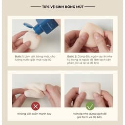 Bộ 5 miếng bông mút trang điểm AMORTALS siêu mềm, dùng ướt và dùng khô, Chính Hãng Cao Cấp 4