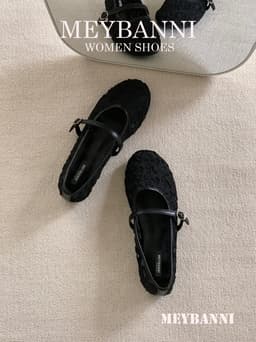 Giày Búp Bê MEYBANNI Mũi Tròn Lưới  Phối Quai Ngang Dễ Thương - C747 12
