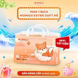 COMBO 2 Bỉm Quần/Dán MOMOJI EXTRA SOFT Siêu mỏng,mềm mại,chống tràn, siêu thấm 8
