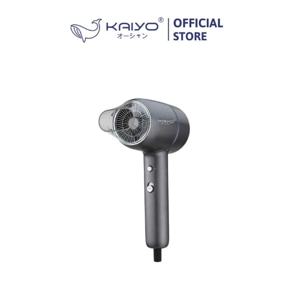 Máy sấy tóc ion âm hai chiều nóng lạnh Kaiyo, model KHD-418, màu ghi đậm
