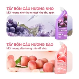 Nước tẩy bồn cầu Topgia 500ml hương Thông / Đào / Nho, thùng 4 chai tiết kiệm - Tạp hoá Gemgem 8