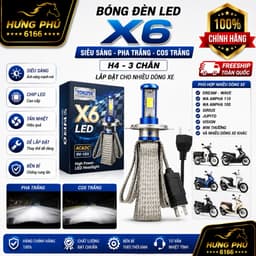 Bóng led 3 tim x6 3 cân h4 1