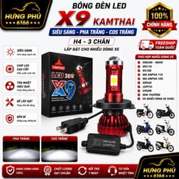 Bóng led bi cầu kamthai x9 chân h4 bong đa năng 1