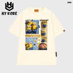 Áo Thun HY KORÉ Minnion Banana 3344 Form Rộng Localbrand Oversize Unisex Vải Cotton 75% Nam Nữ Mặc Đẹp 4