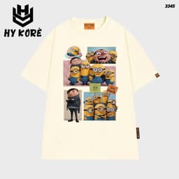 Áo Thun HY KORÉ Minnion Phao bơi 3345 Form Rộng Localbrand Oversize Unisex Vải Cotton 75% Nam Nữ Mặc Đẹp 5