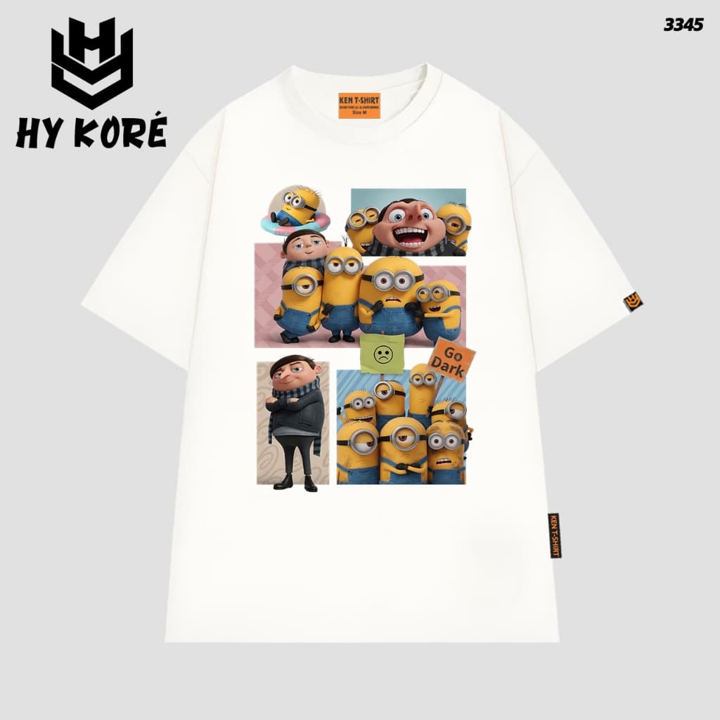Áo Thun HY KORÉ Minnion Phao bơi 3345 Form Rộng Localbrand Oversize Unisex Vải Cotton 75% Nam Nữ Mặc Đẹp