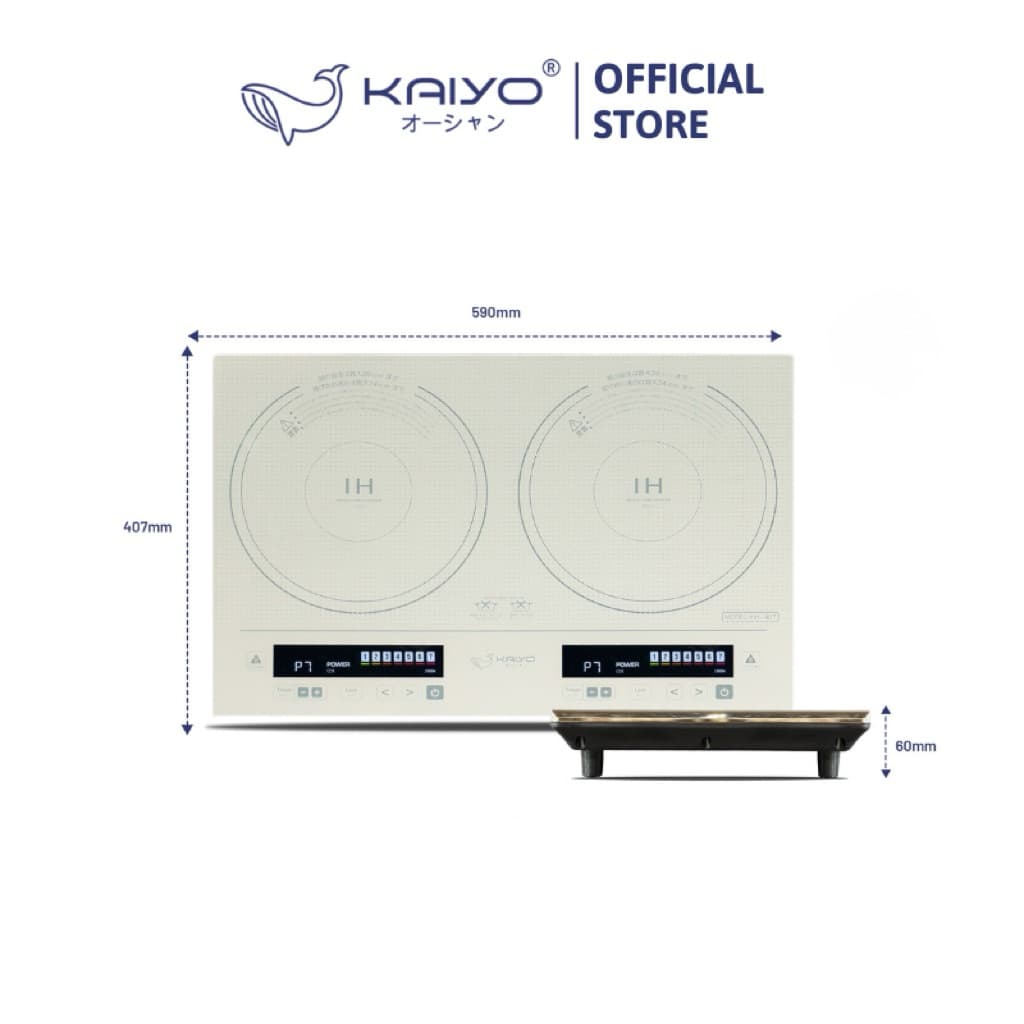 Bếp từ đôi lõi đồng Kaiyo, model KIH-407