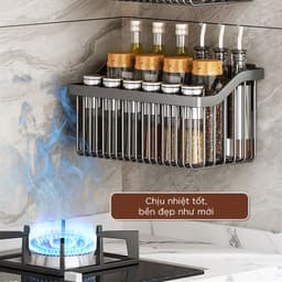 Kệ Để Đồ Nhà Bếp Đa Năng Sơn Tĩnh Điện - Giỏ Treo Tường Đựng Gia Vị, Rau Củ Chống Gỉ Sét 2