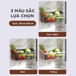 Kệ Để Đồ Nhà Bếp Đa Năng Sơn Tĩnh Điện - Giỏ Treo Tường Đựng Gia Vị, Rau Củ Chống Gỉ Sét 4