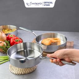 Chảo inox 316 liền khối 5-ply Premium Kaiyo - thành cao, size 24cm [mã KSP-3840] 4