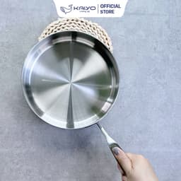 Chảo inox 316 liền khối 5-ply Premium Kaiyo - thành cao, size 24cm [mã KSP-3840] 5