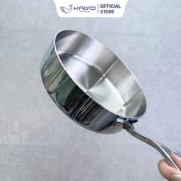 Chảo inox 316 liền khối 5-ply Premium Kaiyo - thành cao, size 24cm [mã KSP-3840] 6