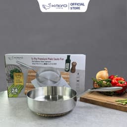 Chảo inox 316 liền khối 5-ply Premium Kaiyo - thành cao, size 24cm [mã KSP-3840] 3