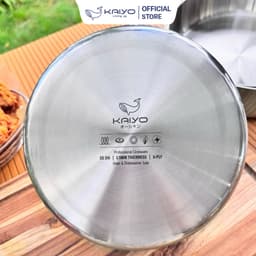 Chảo inox 316 liền khối 5-ply Premium Kaiyo - thành cao, size 24cm [mã KSP-3840] 7