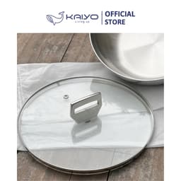Chảo inox 316 liền khối 5-ply Premium Kaiyo -sâu lòng có vung kính 24cm [mã KIW-3819] 8