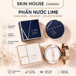 Phấn Nước Lime V Collagen Ample Cushion SPF50+ PA+++ 20g Chống Nắng Dưỡng Ẩm Skin House 1