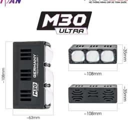Đèn trợ Titan Moto M30 Utra V2 chính hãng, đèn trợ sáng xe máy, ô tô, hiệu suất cao chiêu xa 95W lỗi 1 đổi 1 trong 3 năm 4