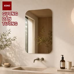 Gương Chữ Nhật Dán Tường 28x48cm, Gương Nhà Tắm – Bàn Trang Điểm Soi Siêu Nét, Dễ Lắp Đặt, Tặng Keo Dán Không Cần Khoan 2