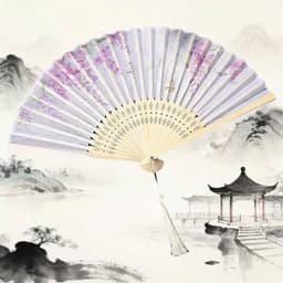 Quạt Xếp Cổ Trang Phong Cách Trung Hoa Nan Tre Vải Lụa - Thanh Lịch Sang Trọng Gấp Gọn Dễ Mang Theo 6