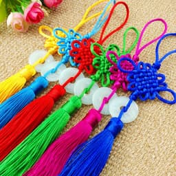 (COMBO 5 CHIÊC) Dây Treo Đồng Tâm Kết Ngọc Bội - Tua Rua Cổ Phong Trung Hoa Phụ Kiện Trang Trí Đủ Màu 6