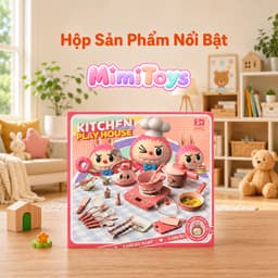 Bộ Bếp Mini Âm Thanh MimiToys Hình Gấu & Labubu - Đồ Chơi Nấu Ăn Nhỏ Gọn Cho Bé 3