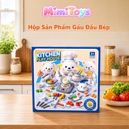 Bộ Bếp Mini Âm Thanh MimiToys Hình Gấu & Labubu - Đồ Chơi Nấu Ăn Nhỏ Gọn Cho Bé 7